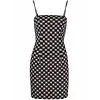 MISBHV MONOGRAM SPAGHETTI MINI DRESS BLACK