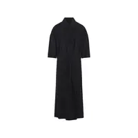 ASYMMETRICAL SHIRT DRESS BLACK