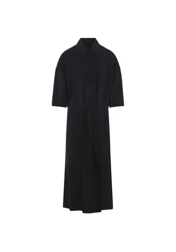 LEMAIRE asymetrical shirt dress black