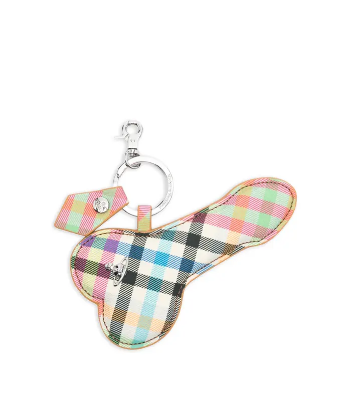 FLAT PENIS KEYRING HEATHER PLAID