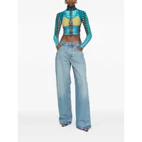 RE-EDITION TOP HIGH NECK WITH LONG SLEEVES BLUE/PURPLE/YELLOW