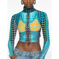 RE-EDITION TOP HIGH NECK WITH LONG SLEEVES BLUE/PURPLE/YELLOW