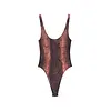 JEAN-PAUL GAULTIER SWIMSUIT PRINTED PYTHON BROWN/BLACK