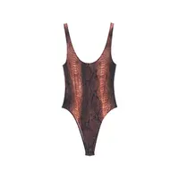 SWIMSUIT PRINTED PYTHON BROWN/BLACK
