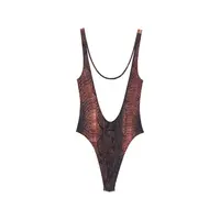 SWIMSUIT PRINTED PYTHON BROWN/BLACK