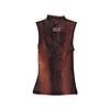 JEAN-PAUL GAULTIER MESH HIGH NECK TANK TOP PRINTED PYTHON BROWN/BLACK