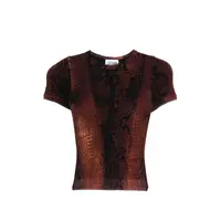 MESH BABY TEE PRINTED PYTHON BROWN/BLACK