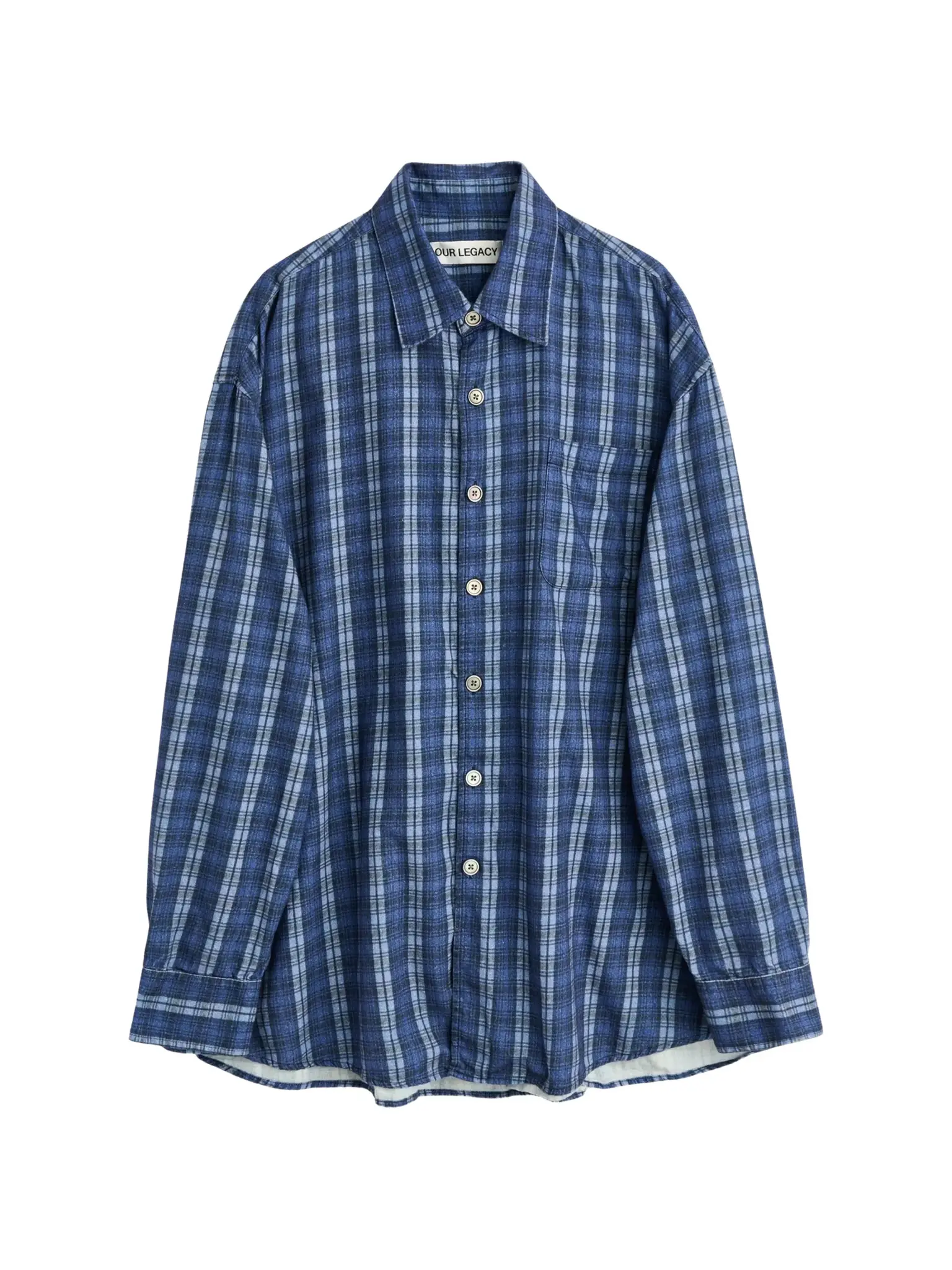 OUR LEGACY BORROWED SHIRT CHECK PLEASE PRINT - MEGUSTA