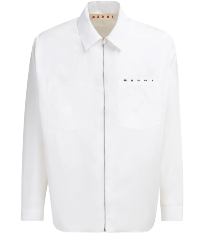 shirt zip up lily white