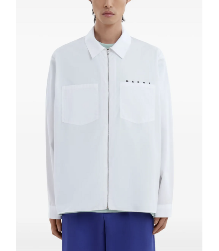 shirt zip up lily white