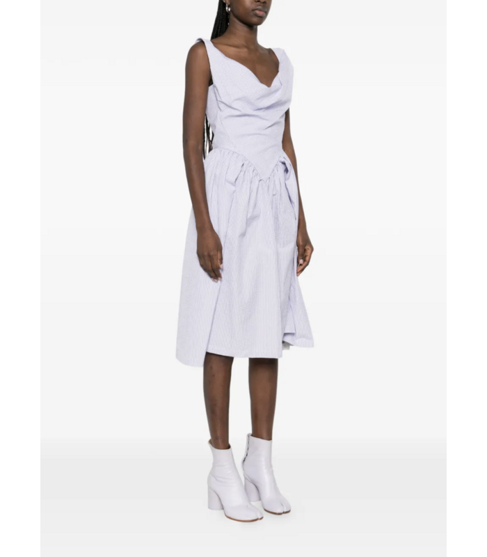 VIVIENNE WESTWOOD SUNDAY DRESS WHITE/BLUE STRIPE