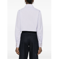 CUT OFF HEART SHIRT WHITE/BLUE STRIPE