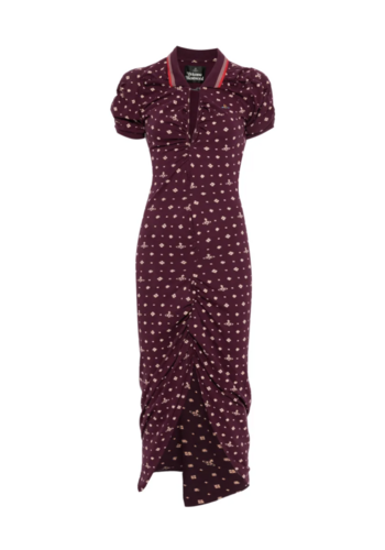 VIVIENNE WESTWOOD pulling dress ikat/burgundy