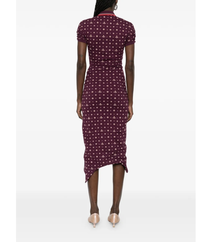 PULLING DRESS IKAT/BURGUNDY