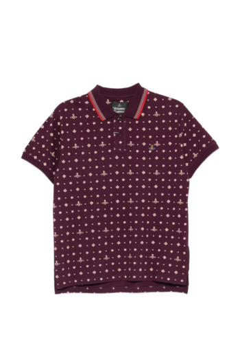 VIVIENNE WESTWOOD classic polo ikat/burgundy