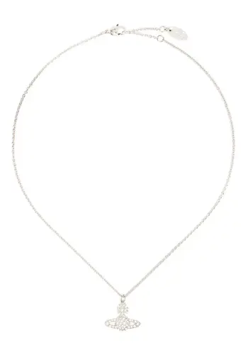 VIVIENNE WESTWOOD grace bas relief pendant platinum / crystal