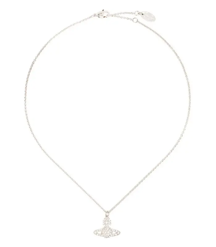 GRACE BAS RELIEF PENDANT PLATINUM / CRYSTAL