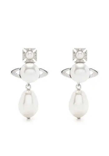 VIVIENNE WESTWOOD inass earrings platinum / creamrose