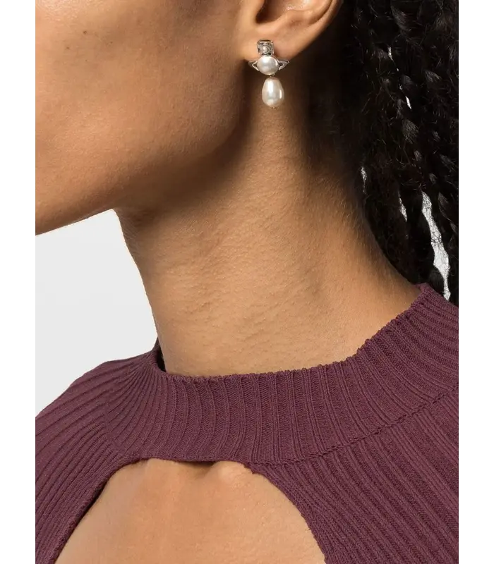 INASS EARRINGS PLATINUM / CREAMROSE