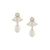 VIVIENNE WESTWOOD INASS EARRINGS GOLD / CREAMROSE