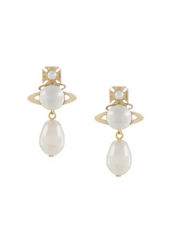 VIVIENNE WESTWOOD inass earrings gold / creamrose