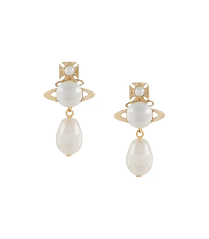 INASS EARRINGS GOLD / CREAMROSE