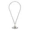 VIVIENNE WESTWOOD MAN. BAS RELIEF PENDANT PLATINUM / BLACK DIAMOND