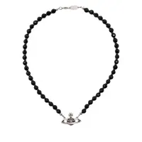 MESSALINE CHOKER PLATINUM/RUTHENIUM/BLACK AGATE