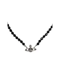 MESSALINE CHOKER PLATINUM/RUTHENIUM/BLACK AGATE