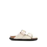 ARIZONA DROPLET BUCKLE NATURAL LEATHER PATENT HIGH-SHINE ECRU