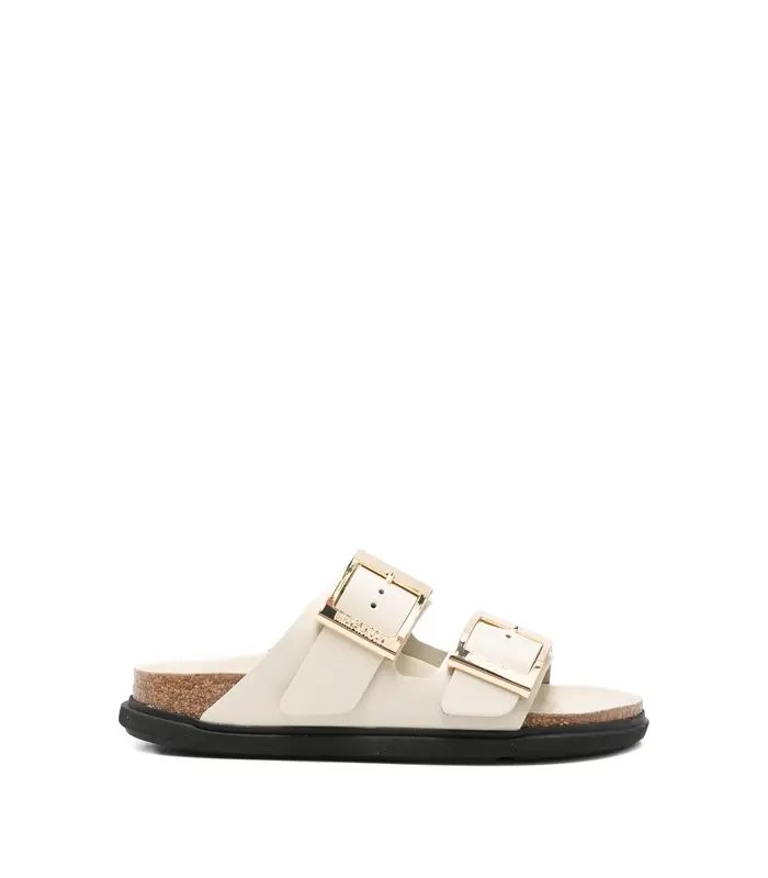 ARIZONA DROPLET BUCKLE NATURAL LEATHER PATENT HIGH-SHINE ECRU