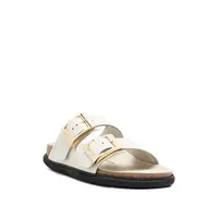 ARIZONA DROPLET BUCKLE NATURAL LEATHER PATENT HIGH-SHINE ECRU