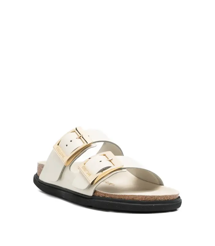 ARIZONA DROPLET BUCKLE NATURAL LEATHER PATENT HIGH-SHINE ECRU