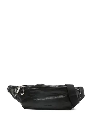 RICK OWENS leather geo bumbag black