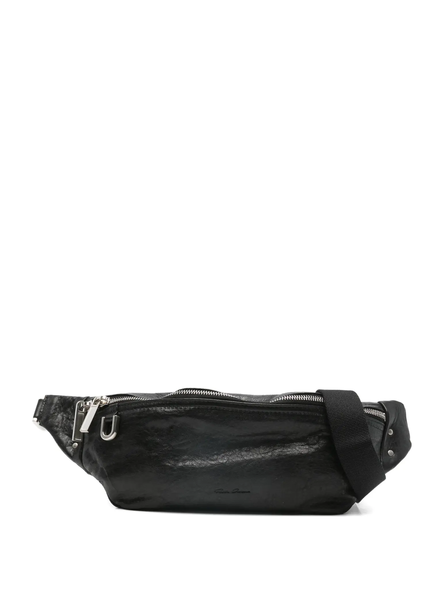 【値下げ中】Rick Owens 24SS GEO BUMBAG RICK OWENS LEATHER GEO BUMBAG BLACK - MEGUSTA