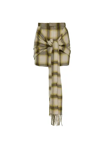 MAISON MIHARA YASUHIRO muffler skirt beige