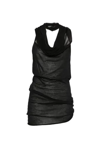 RICK OWENS top sunburn halter black