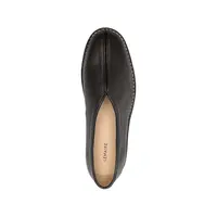 PIPED CREPE SLIPPERS DARK BROWN