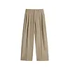 LEMAIRE PLEATED TAILORED PANTS HAY GREEN
