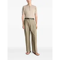 PLEATED TAILORED PANTS HAY GREEN