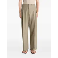 PLEATED TAILORED PANTS HAY GREEN