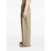 PLEATED TAILORED PANTS HAY GREEN
