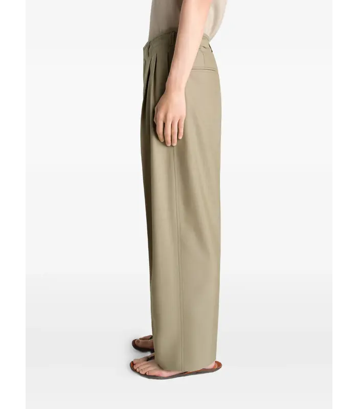 PLEATED TAILORED PANTS HAY GREEN