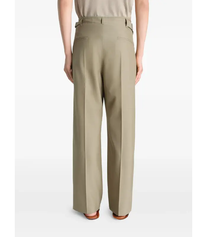 PLEATED TAILORED PANTS HAY GREEN