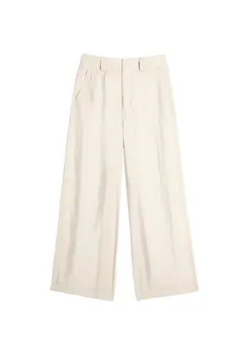 LEMAIRE straight tailored pants oat milk