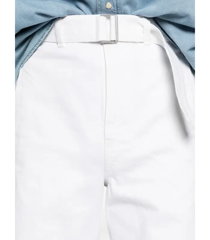 TWISTED BELTED PANTS MILK