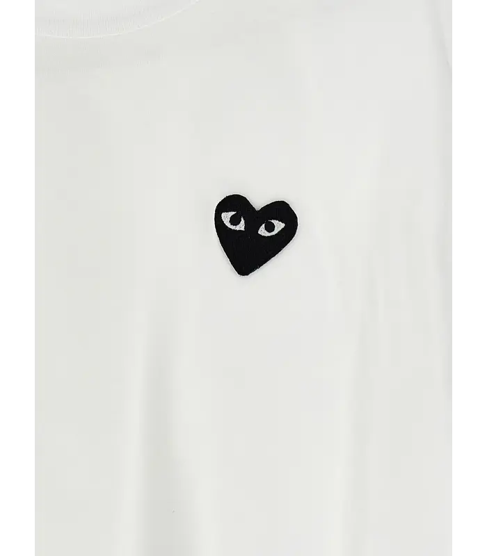 T-SHIRT BLACK BLACK HEART WHITE