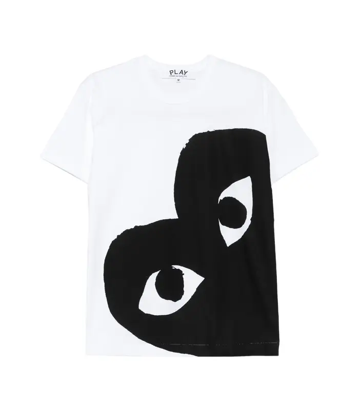 BLACK HEART T-SHIRT WHITE/BLACK