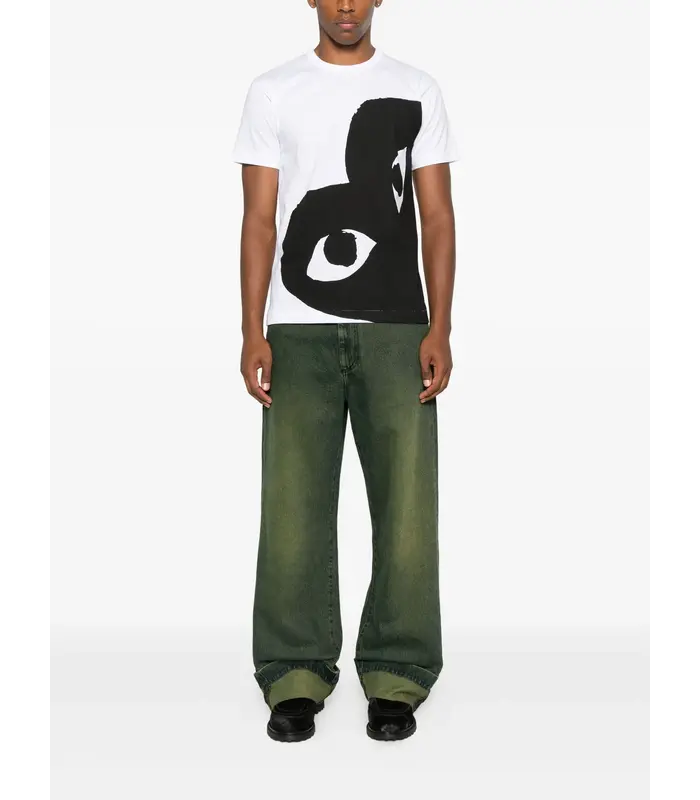 BLACK HEART T-SHIRT WHITE/BLACK