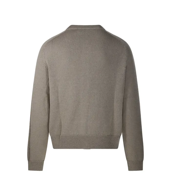 TRUE CARDIGAN SILVER SAGE COARSE LINEN WOOL